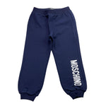 MOSCHINO pantalone tuta tinta unita con stampa logo Blu per Bambino MUP058XJ BLU MOSCHINO 