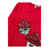 EMC shirt girocollo tinta unita con stampa paillettata Rosso per Bambina BX2298 ROSSO EMC 