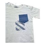 Manuel & Frank Body Mezza Manica Tinta Unita con Taschino per Neonato MF7346I BIANCO MANUEL & FRANK 