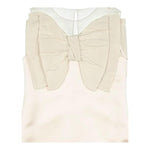 Elisabetta Franchi Abito Giromanica con Fiocco Tinta Unita per Bambina EFAB451 BEIGE ELISABETTA FRANCHI 
