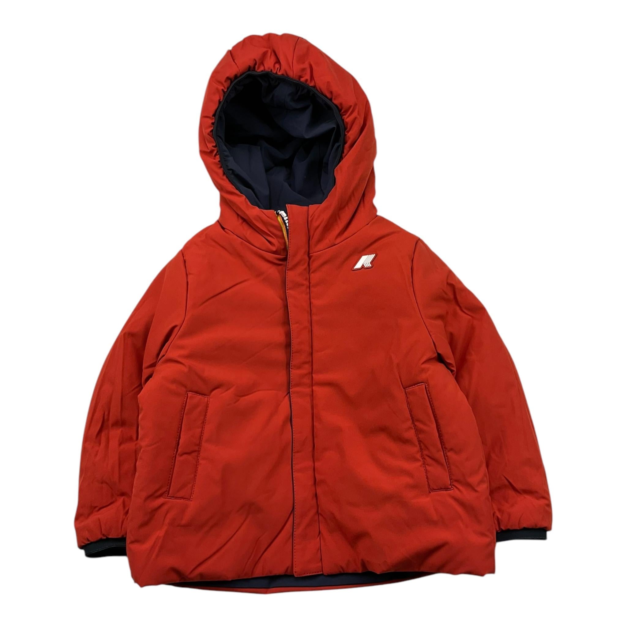 K-WAY giubbino reversibile bicolore con cappuccio Blu/arancione per Bambino K71337W BLU/ARANCIONE K-WAY 