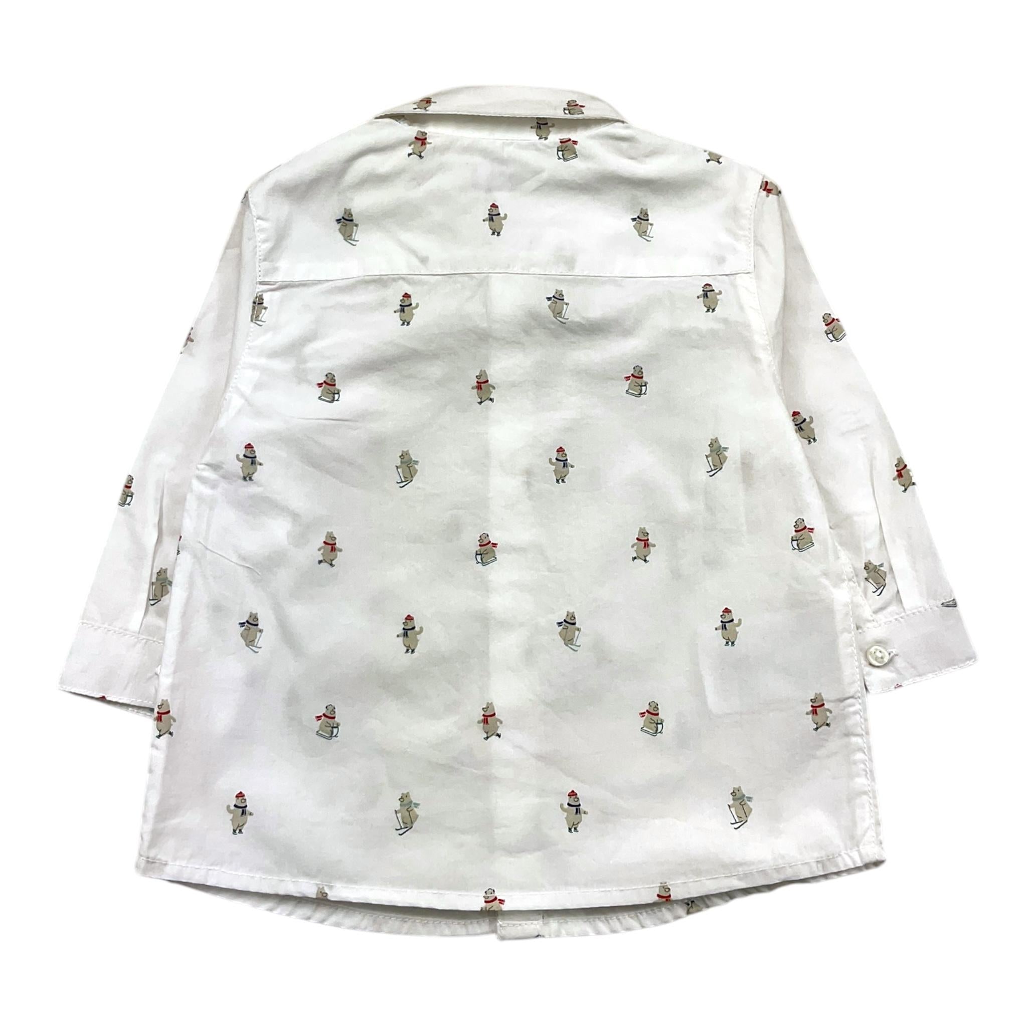 MAYORAL camicia manica lunga tinta unita con stampe orso Bianco per Neonato 2188N BIANCO MAYORAL 