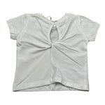 M+E' T-Shirt Girocollo Tinta Unita con Brillantini per Bambina UE1786J BIANCO M+E' 