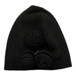 MISS BLUMARINE cappello tinta unita con rose Nero per Bambina IF3182 NERO MISS BLUMARINE 