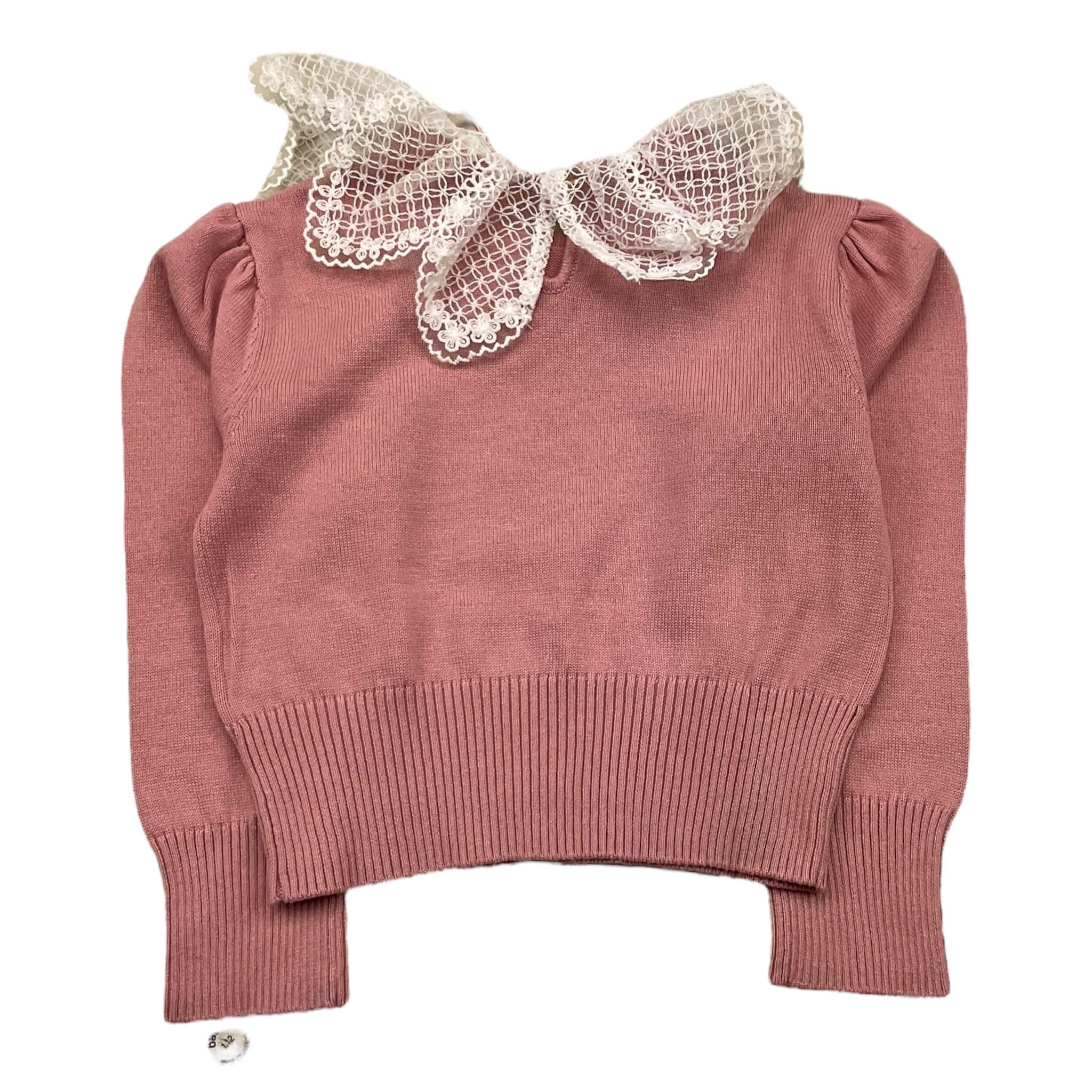 ANGEL'S FACE maglia tinta unita cn colletto ricamato Rosa per Bambina MEG ROSA ANGEL'S FACE 