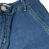 Lu Lu By Miss Grant Pantalone In Denim Modello A Palazzo Azzurro per Bambina LL3412 AZZURRO LU LU BY MISS GRANT 