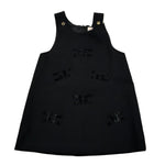 Elisabetta Franchi Abito Tinta Unita con Brillantini per Bambina EGAB190 NERO ELISABETTA FRANCHI 