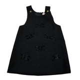 Elisabetta Franchi Abito Tinta Unita con Brillantini per Bambina EGAB190 NERO ELISABETTA FRANCHI 