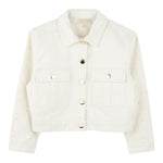 Michael Kors Giubbino Denim Tinta Unita con Applicazioni per Bambina R30293 CREMA MICHAEL KORS 