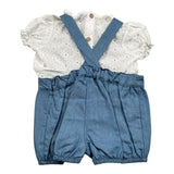 Juliana Completo 2 Pezzi Camicia-Salopettr per Neonata 25104 BLU JULIANA 