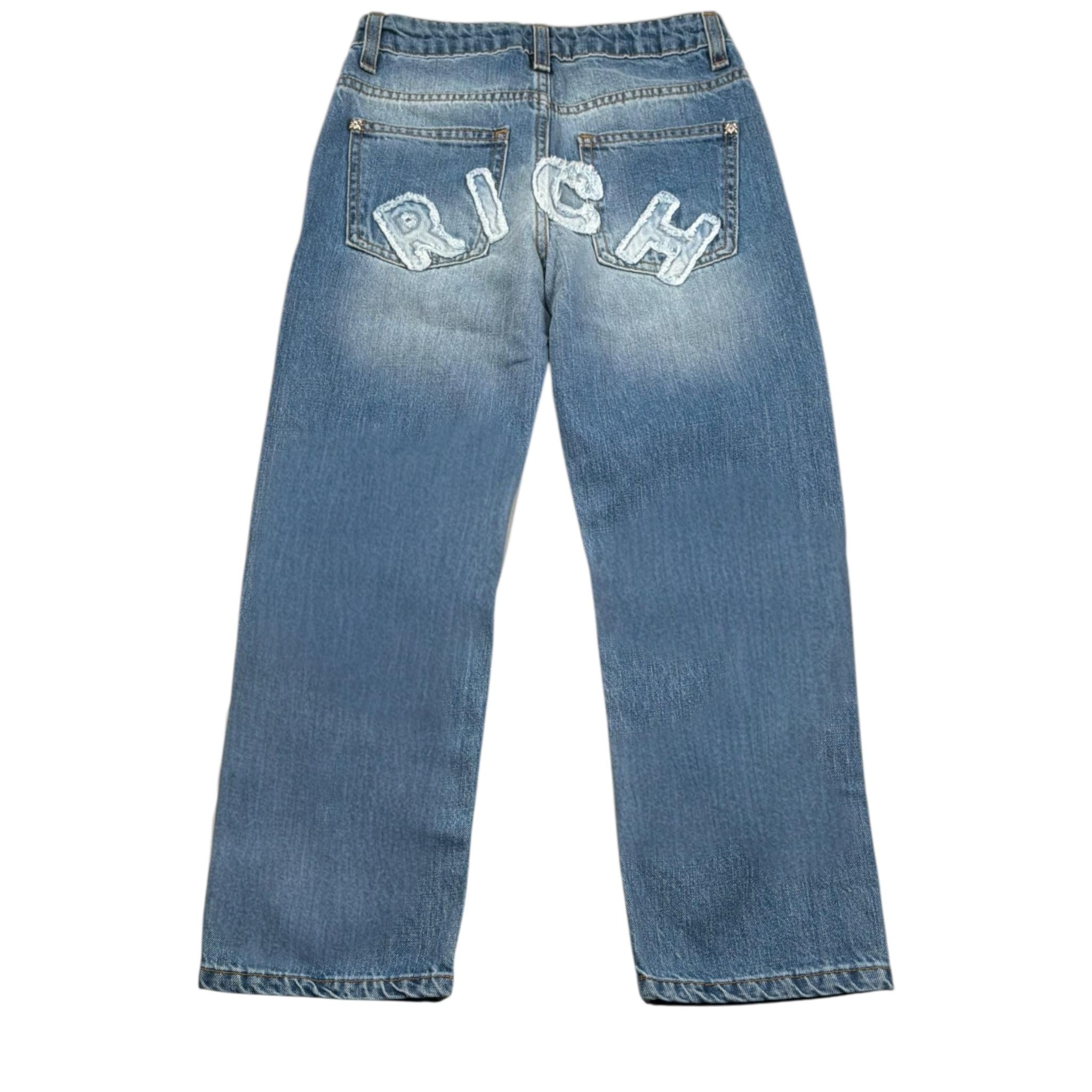 John Richmond Jeans Tinta Unita con Stampa per Bambino RBP25189JE BLU JOHN RICHMOND 