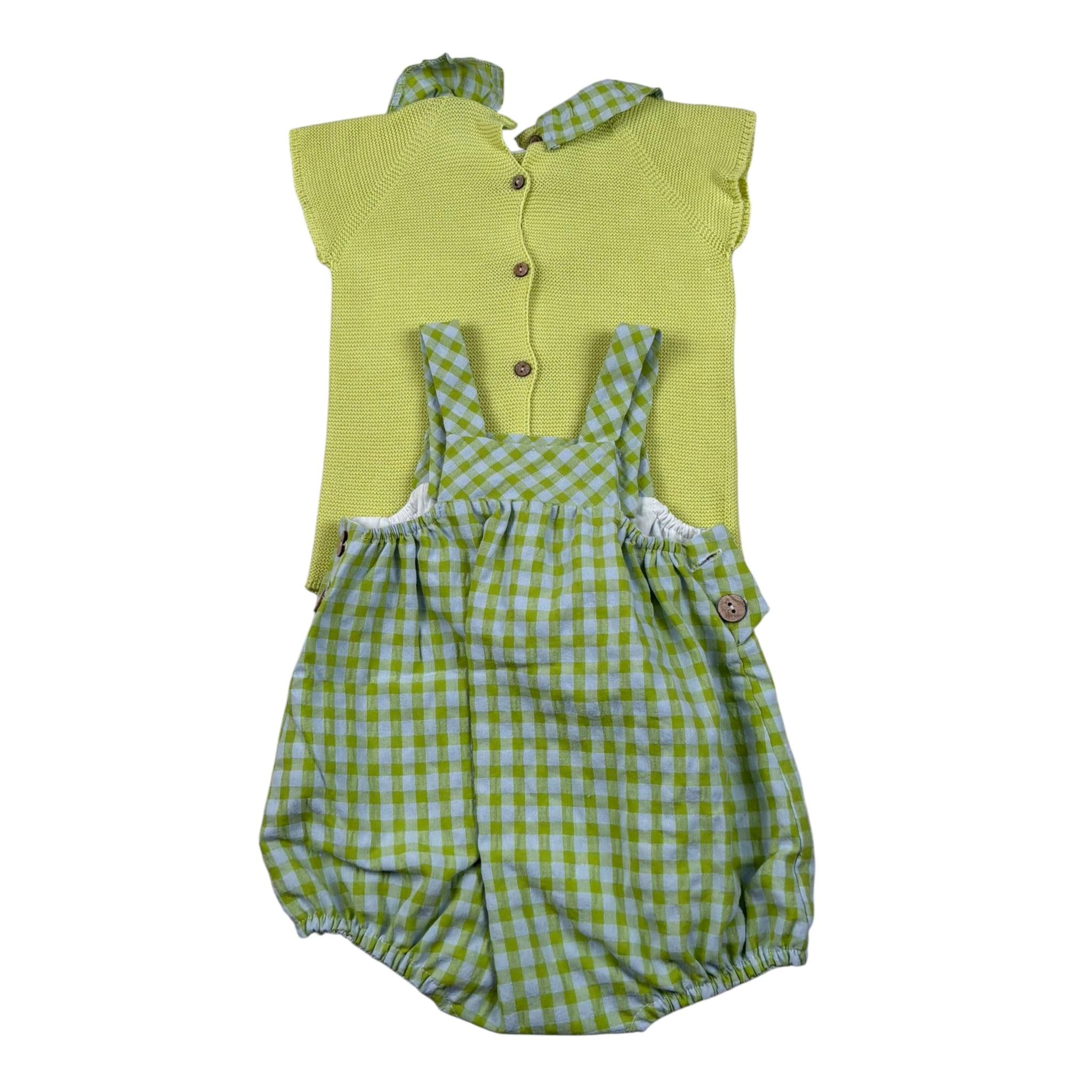 Pangasa Completo 2 Pezzi T-Shirt-Salopette per Neonata 2531870 VERDE PANGASA 