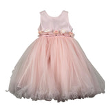 Bella Brilli Abito Cerimonia Tinta Unita Giromanica per Bambina BB902548 ROSA BELLA BRILLI 