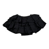 Dou Dou Gonna Tinta Unita con Balze E Elastico In Vita per Bambina DW7A61XX NERO DOU DOU 