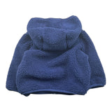 K-WAY felpa tinta unita teddy con zip e cappuccio Blu per Neonato K41478W BLU K-WAY 