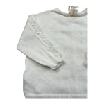 La Stupenderia Cardigan Tinta Unita con Ricami per Neonato V2401308A BIANCO LA STUPENDERIA 