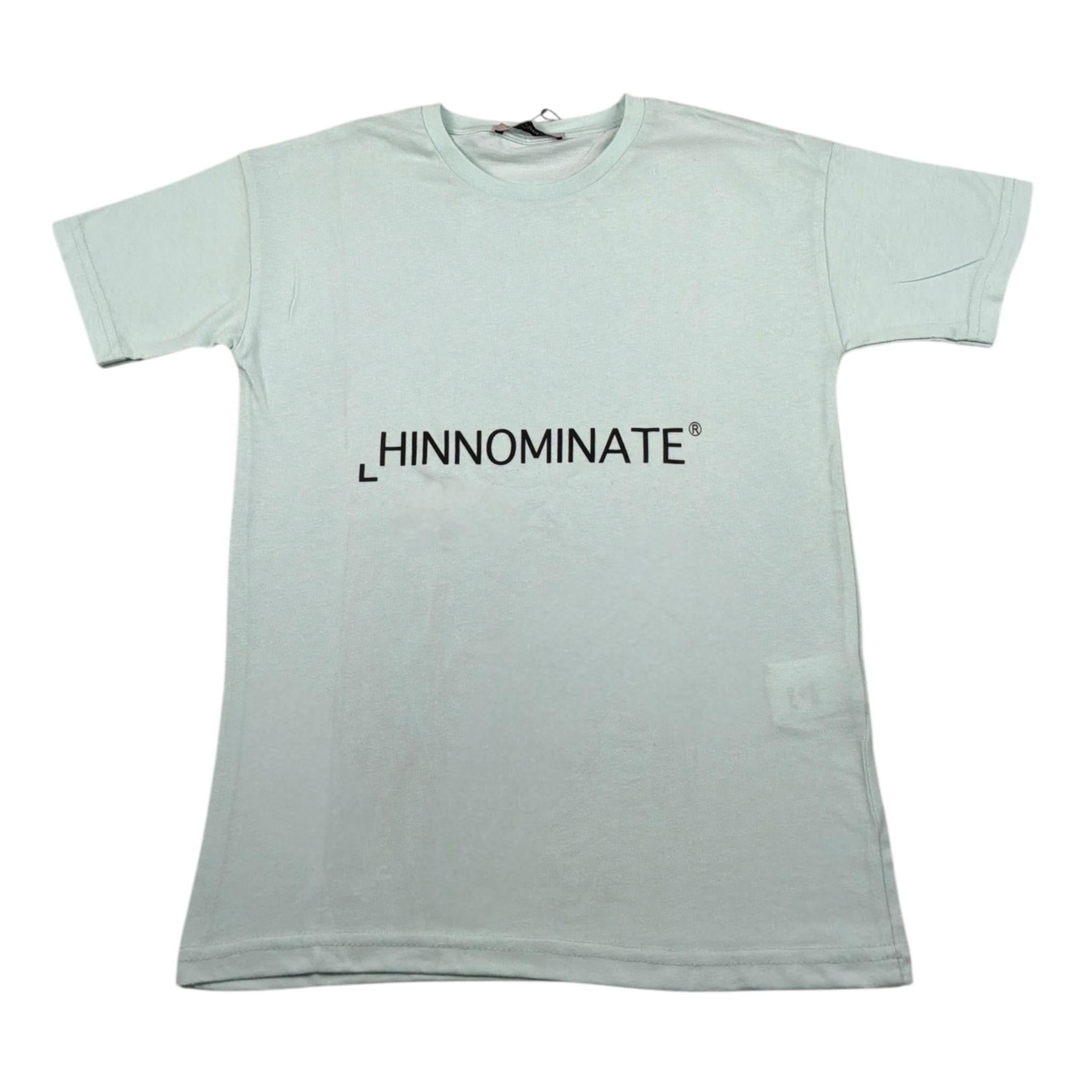 Hinnominate T-Shirt Girocollo tinta unita con Stampa Logo Verde Acqua per Bambino 3632M0018 VERDE ACQUA HINNOMINATE 