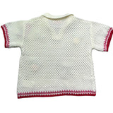 Saint Barth Polo Mezza Manica Tinta Unita con Trafori per Bambina PIXIE PANNA SAINT BARTH 