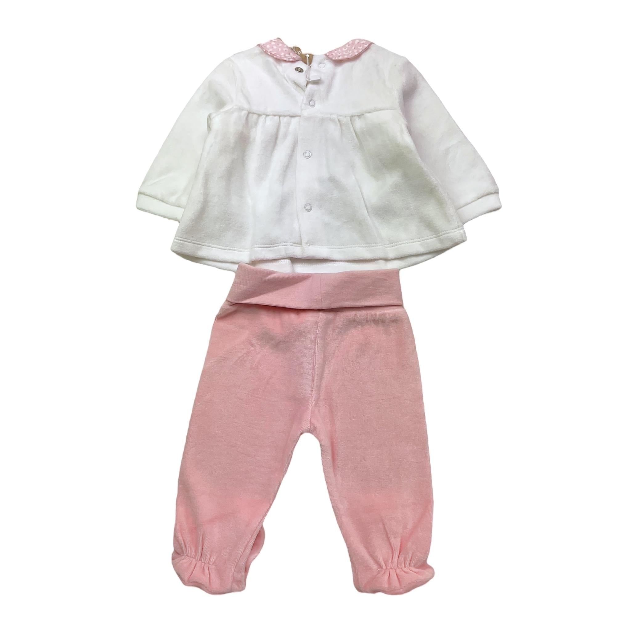 MAYORAL completo 2pz maglia-ghettina bicolore Bianco/rosa per Neonata 2501 BIANCO/ROSA MAYORAL 