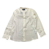 Emanuel Pris Camicia Tinta Unita Con Collo Coreano Beige Per Bambino