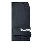 Disclaimer Pantalone Modello Tuta Tinta Unita con Logo per Bambino 25EDK58403 NERO DISCLAIMER 