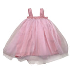 Relish Abito Tinta Unita con Tulle per Bambina 8852 ROSA RELISH 
