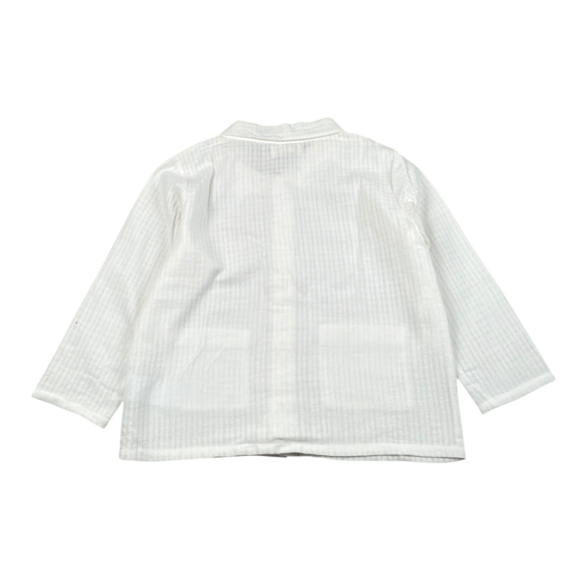 Petit Indi Camicia Tinta Unita Manica Lunga per Bambino SS25BK6840ZX BIANCO PETIT INDI 