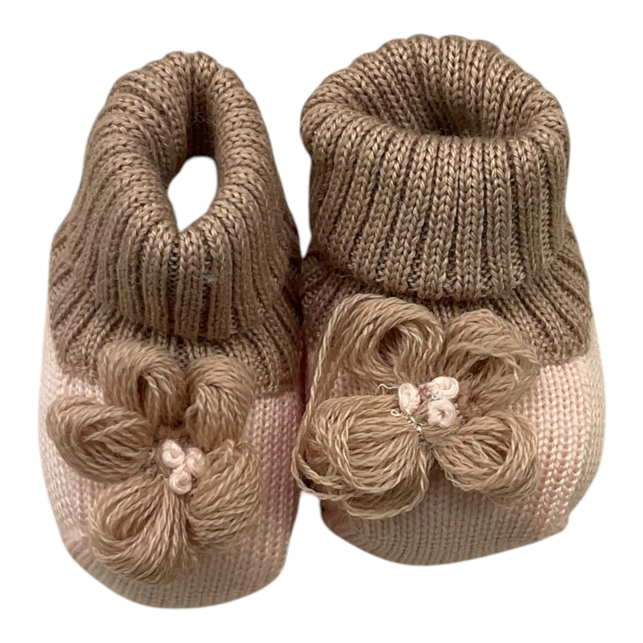 COLORI CHIARI babbucce bicolore con ricami Rosa per Neonata FF757785 ROSA COLORI CHIARI 