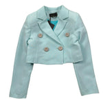 Fun & Fun Giacca Tinta Unita con Bottoni In Contrasto per Bambina FNCBJK01053 AZZURRO FUN & FUN 