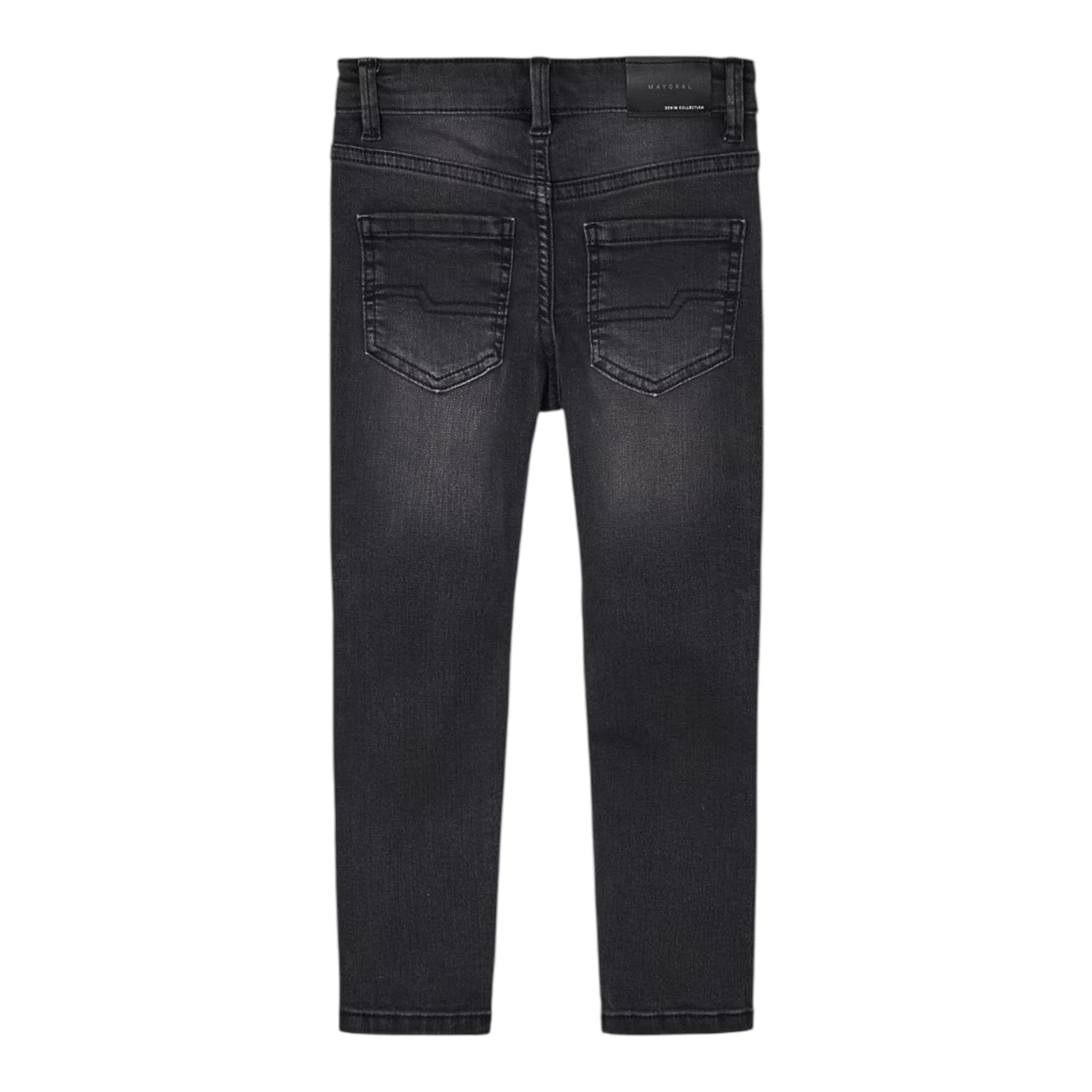 MAYORAL jeans tinta unita con girovita regolabile Nero per Bambino 4521 NERO MAYORAL 