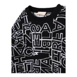 ELISABETTA FRANCHI maglia girocollo tinta unita con stampe in contrasto Nero per Neonata EGMA029N NERO ELISABETTA FRANCHI 