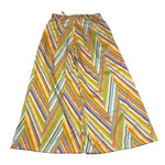 Janice Pantalone Tinta Unita con Fantasia Multicolor Modello A Palazzo per Bambina JN509R PANNA JANICE 