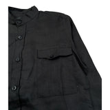 Madd Camicia Manica Lunga tinta unita Collo Coreano Nero per Bambino MAJ2011 NERO MADD 