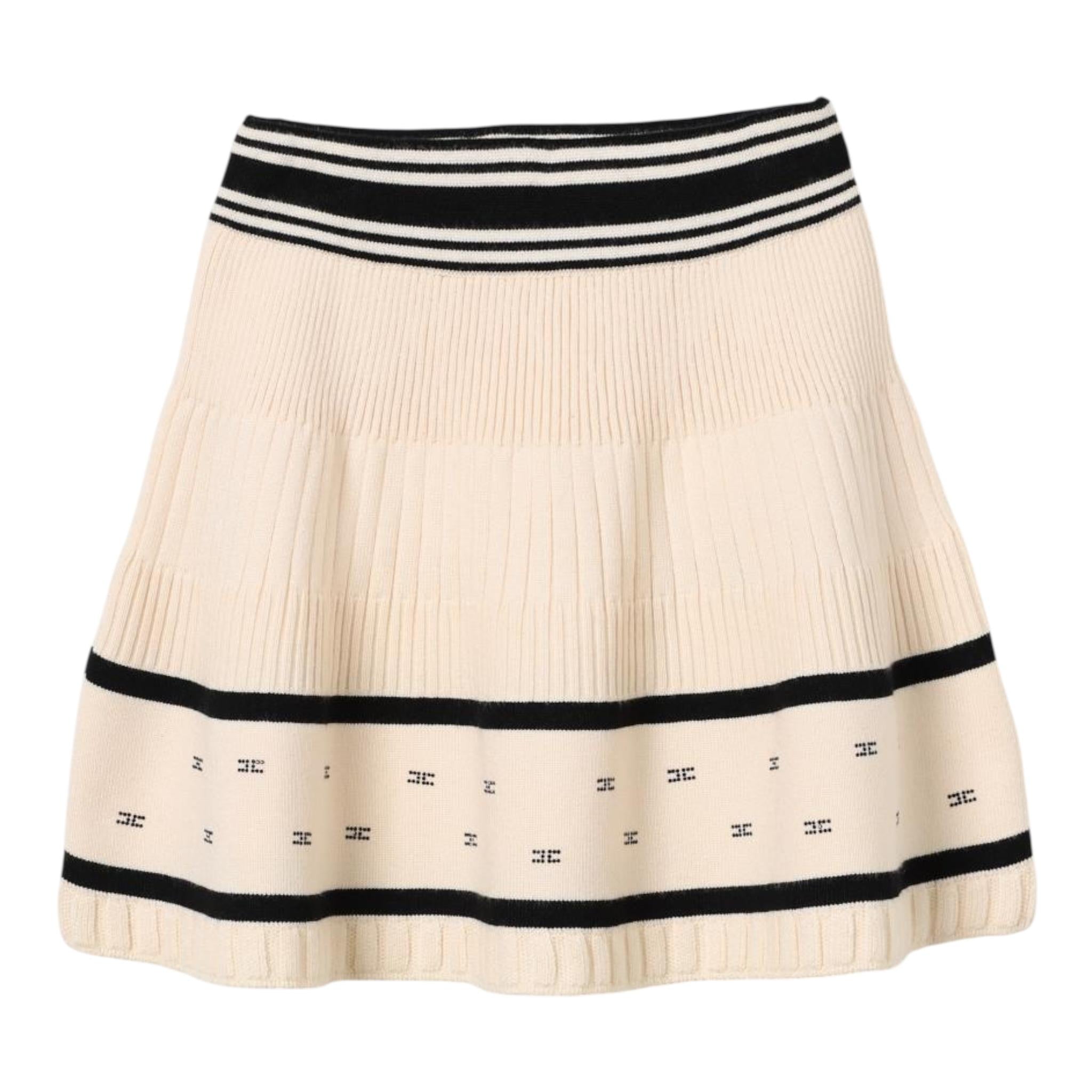 ELISABETTA FRANCHI gonna tinta unita con brillantini Avorio per Bambina EFGO161 AVORIO ELISABETTA FRANCHI 