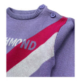 John Richmond Maglia Girocollo Tinta Unita con Stampa per Neonata RIP26090MA LILLA JOHN RICHMOND 