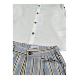 Barcellino Completo 2 Pezzi Camicia-Bermuda per Neonato 120110N BIANCO BARCELLINO 