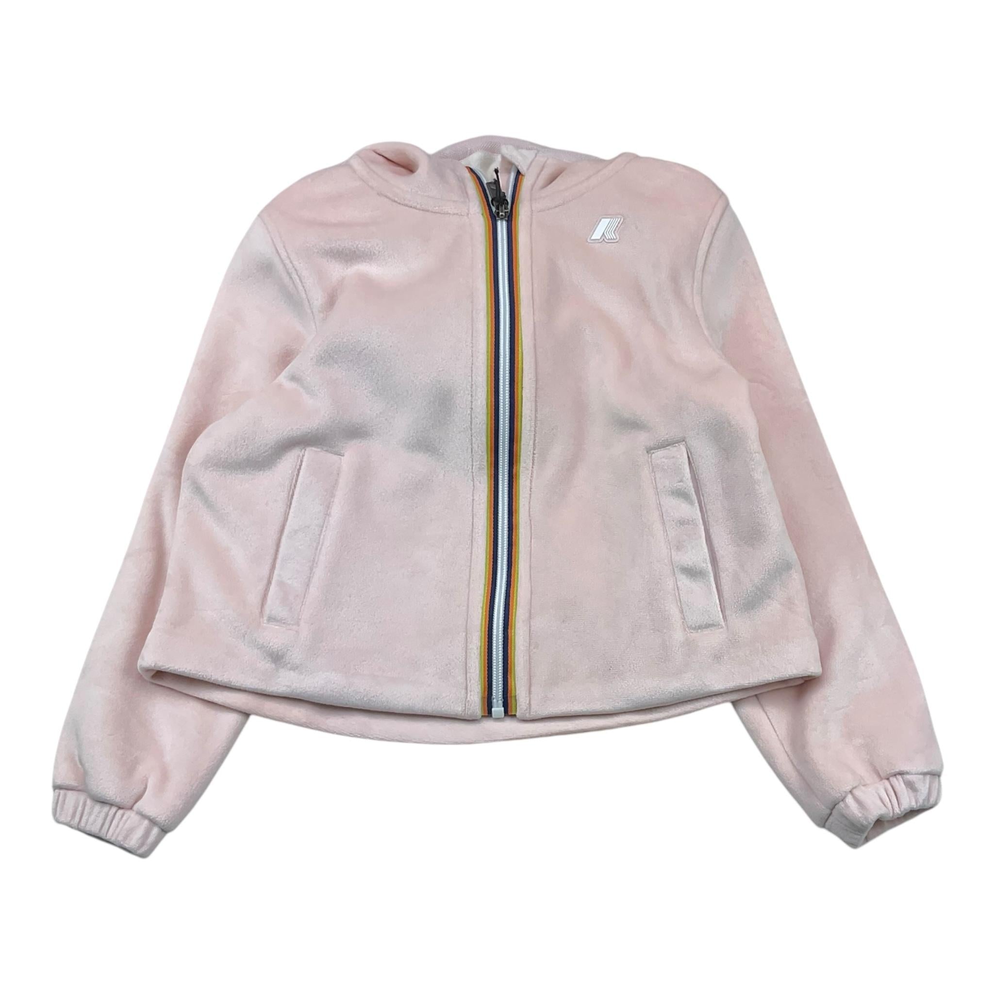 K-WAY felpa tinta unita cn zip e cappuccio Rosa per Bambina K51467W ROSA K-WAY 