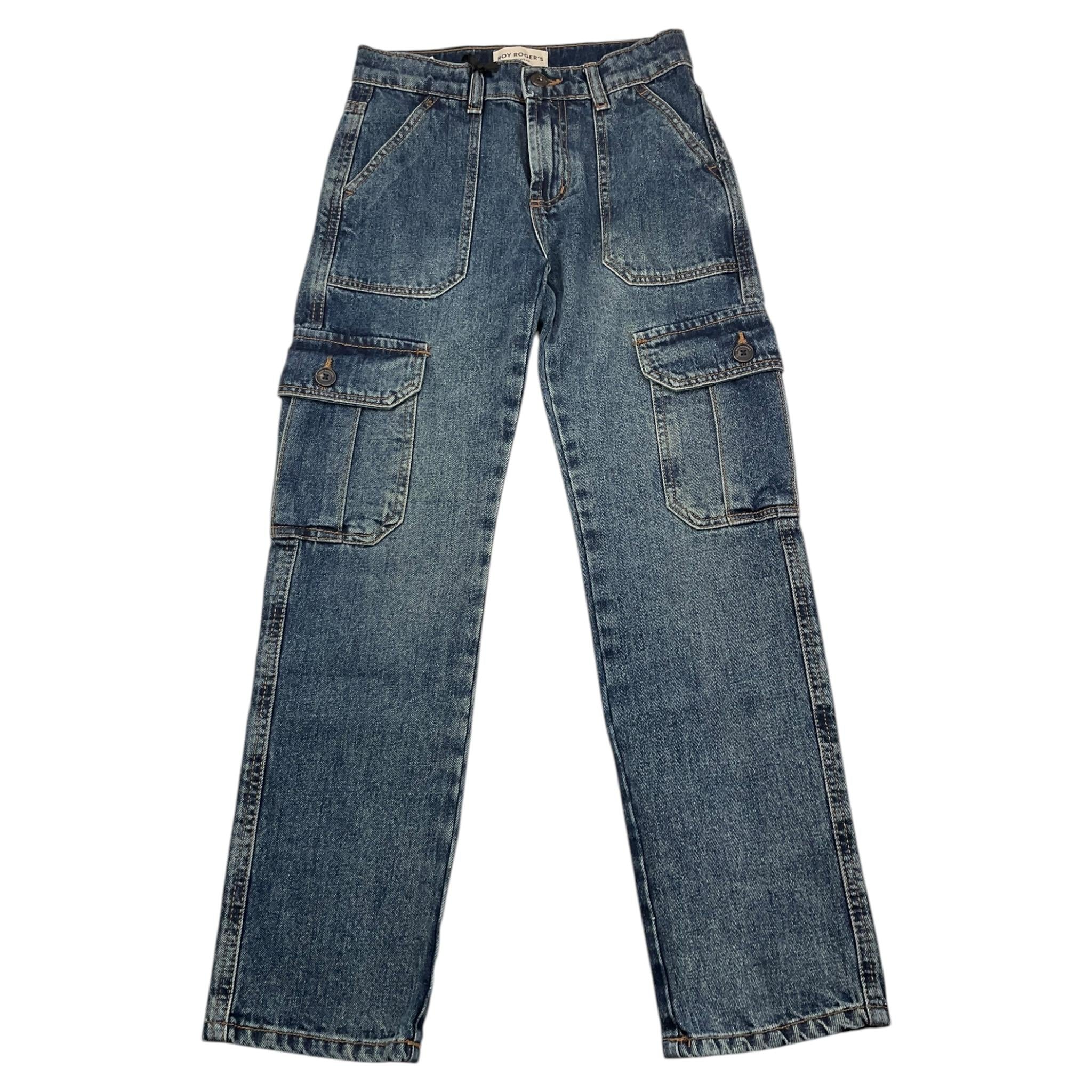 ROY ROGER'S jeans tinta unita con girovita regolabile Blu per Bambino RA142 BLU ROY ROGER'S 