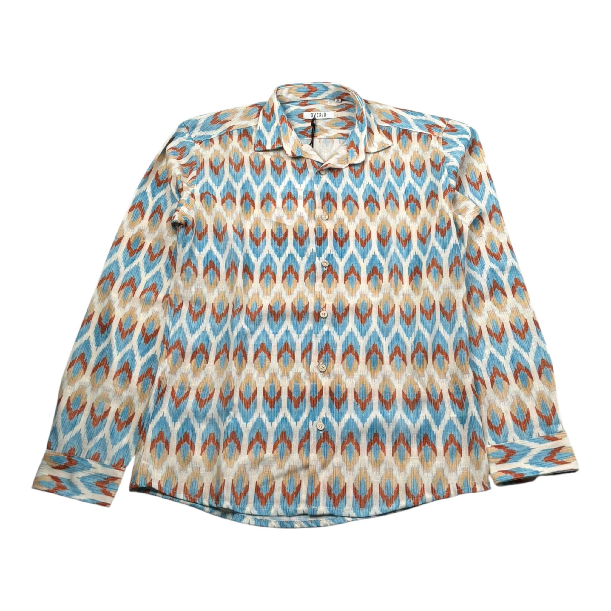 Over-D Camicia Tinta Unita con Fantasia per Bambino K1607SCM BEIGE OVER-D 