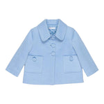 MISS GRANT cappotto tinta unita  con tasche Azzurro per Bambina MG1196 AZZURRO MISS GRANT 