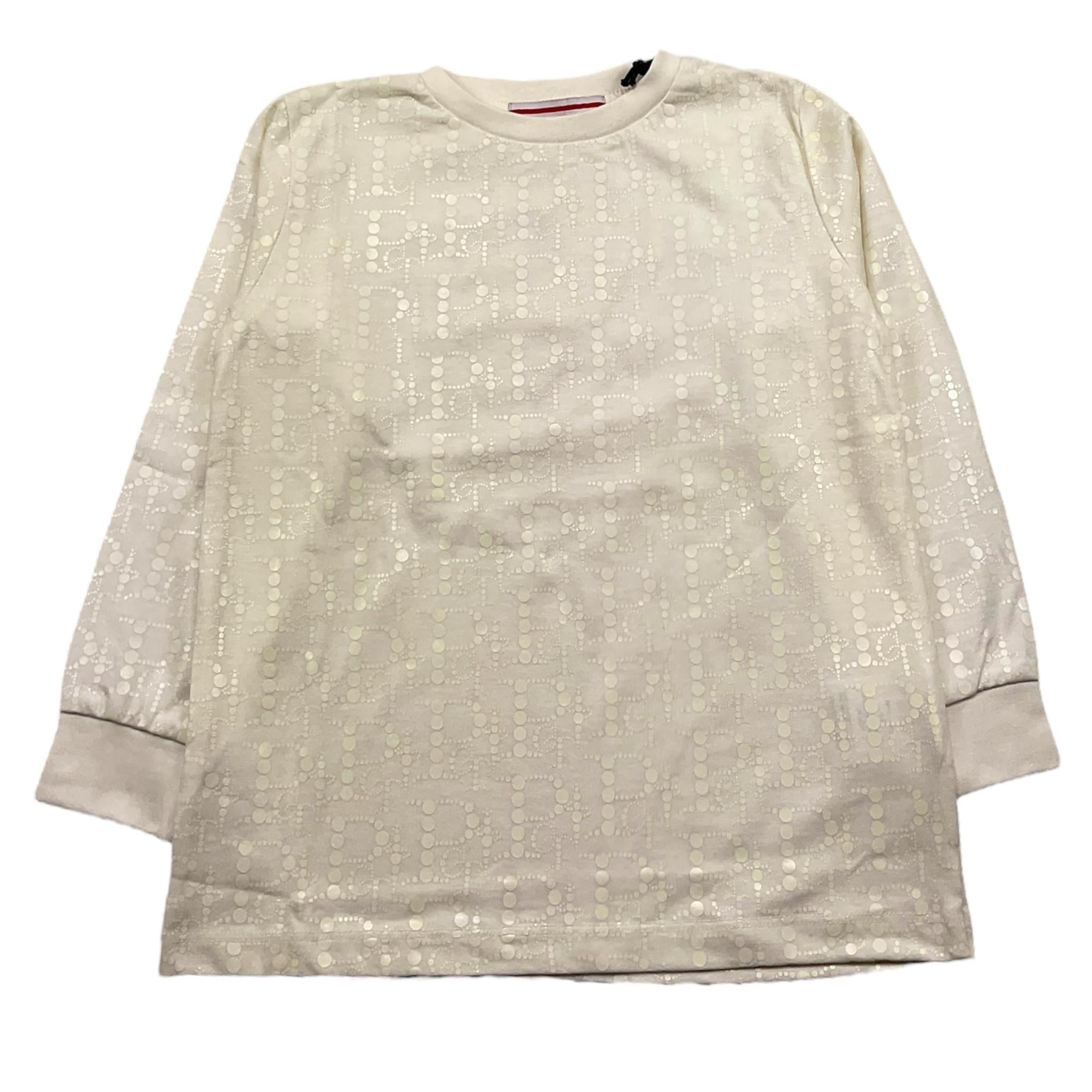 CESARE PACIOTTI shirt girocollo tinta unita con stampa Panna per Bambino TSP5351BJX PANNA CESARE PACIOTTI 