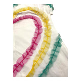 Agatha Ruiz Abito Mezza Manica Con Applicazione Tulle Bianco Per Neonata