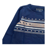 Guess Shirt Girocollo Tinta Unita con Logo per Neonata K5RI04K6YW4 BLU GUESS 