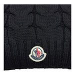 MONCLER sciarpa tinta unita cn logo Nero per Bambino 3C7002004 NERO MONCLER 