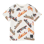 Mayoral T-Shirt Girocollo Tinta Unita con Stampa per Bambino 3038 PANNA MAYORAL 