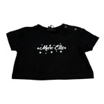 Marc Ellis T-Shirt Girocollo Tinta Unita con Brillantini per Neonata JMNTS16797N NERO MARC ELLIS 