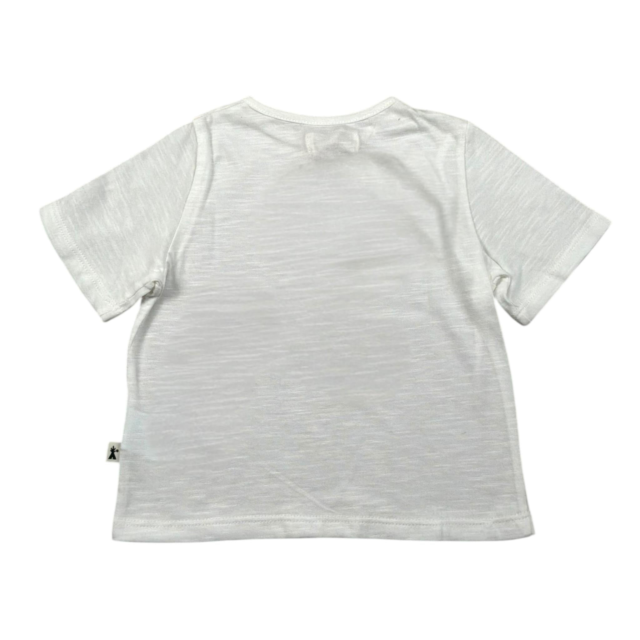 Petit Indi T-Shirt Girocollo Tinta Unita per Neonato SS25BK7617N BIANCO PETIT INDI 