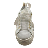 Elisabetta Franchi Sneakers Tinta Unita con Lacci E Logo per Bambina F4A9 BIANCO ELISABETTA FRANCHI 