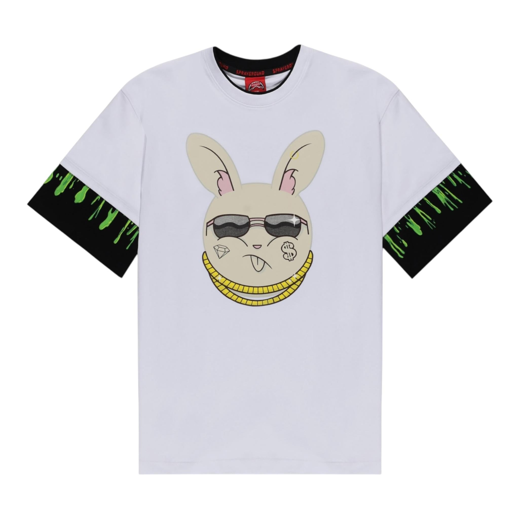 Sprayground T-Shirt Girocollo Tinta Unita con Stampa per Bambino SPY1254 BIANCO SPRAYGROUND 