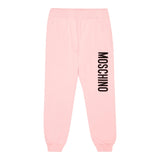 MOSCHINO pantalone tuta tinta unita con stampa logo Rosa per Neonata MUP058A ROSA MOSCHINO 